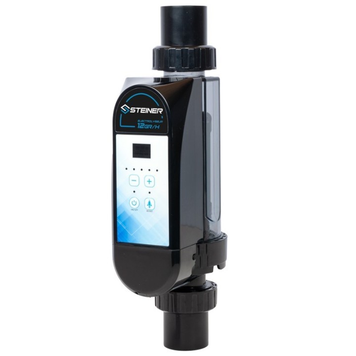 Electrolyseur au sel générateur de chlore 12g/h pour piscine Max 50mᵌ STEINER