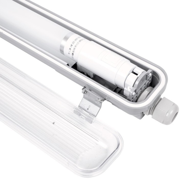Réglette étanche à tube LED 24W CCT 155cm IP65 WOLTZ