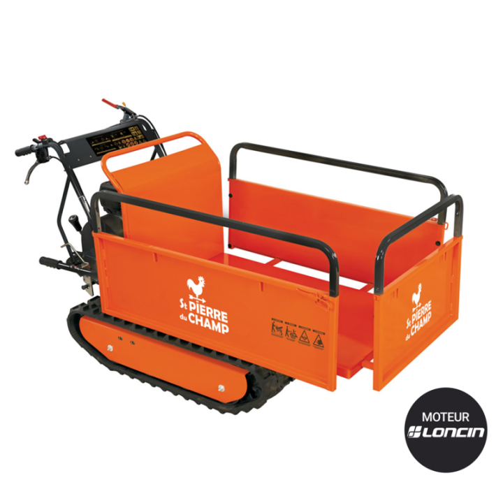 Brouette thermique essence 196cc, benne extensible, charge 500Kg ST PIERRE DU CHAMP