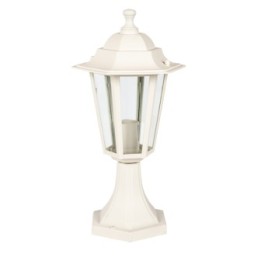 Borne Lumineuse Extérieure 60W E27 Plastique Blanc ELINA