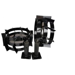 Jeu de 2 roues métalliques Diamètre 38cm pour motoculteur