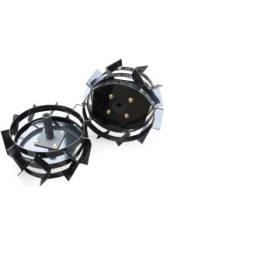 Jeu de 2 roues métalliques Diamètre 38cm pour motoculteur