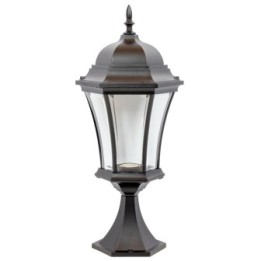 Borne Lumineuse  Extérieure 100W max E27 Fonte Noire ADELA