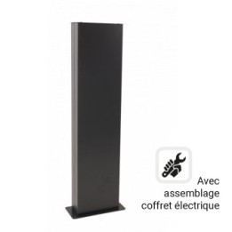 Borne métallique avec montage d'un coffret camping ou recharge OHMTEC