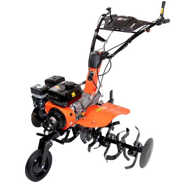 Motoculteur - Motobineuse thermique essence 8CV - 223cc à engrenages + 8 fraises + 2 roues + buteur ST PIERRE DU CHAMP