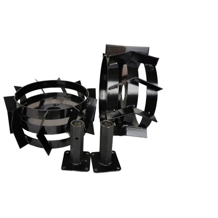 Jeu de 2 roues métalliques Diamètre 38cm pour motoculteur