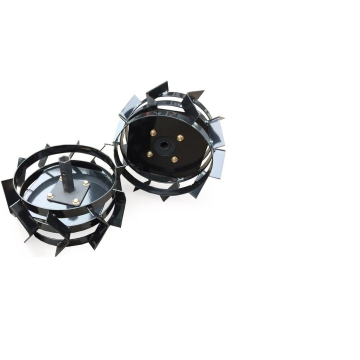 Jeu de 2 roues métalliques Diamètre 38cm pour motoculteur