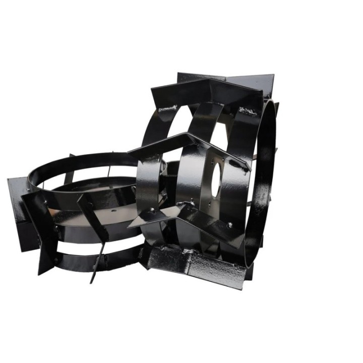 Jeu de 2 roues métalliques Diamètre 38cm pour motoculteur