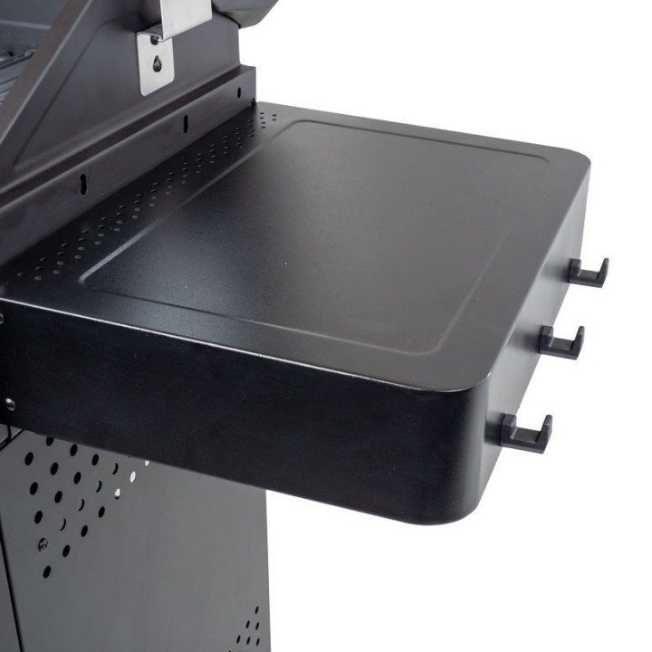 Barbecue gaz ROSTER 5 brûleurs dont 1 latéral avec plancha et grilles de cuisson combinées + Air Fryer 6L 1700W