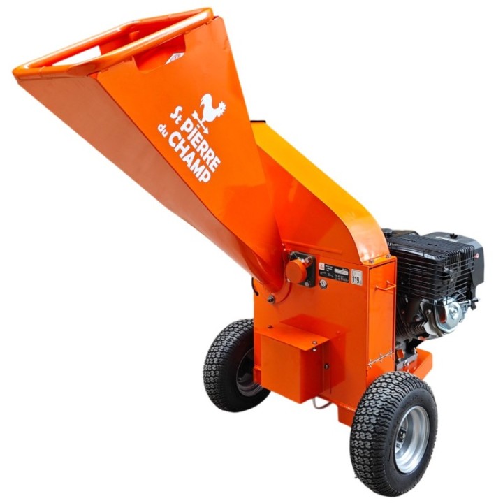 Broyeur de végétaux et de branches thermique essence à disque 420cc 100mm + démarrage électrique ST PIERRE DU CHAMP