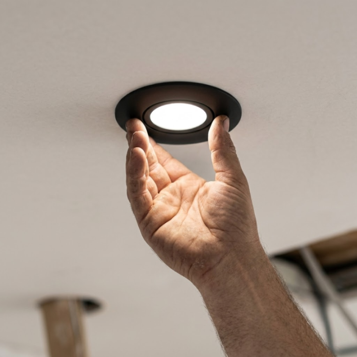 Spot noir encastré orientable LED 5W IP65 CCT RT2012/RE2020 WOLTZ