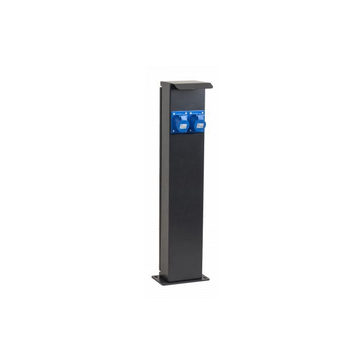 Potelet camping 80cm 2 prises CEE 10A avec protection OHMTEC